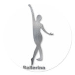 Ballerina Round Stickers