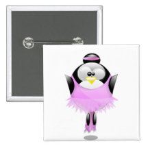 Ballerina Tux Pinback Buttons