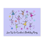 Ballerinas Dance Birthday Invitation Postcards