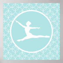 Ballet; Baby Blue Circles Posters