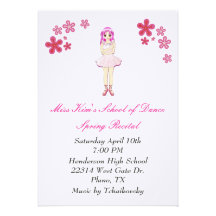 Ballet dance recital Invitation