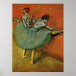 Ballet dancers at the barre, impressionism poster