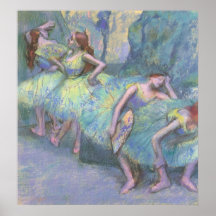 Ballet Dancers in the Wings by Edgar Degas Posters