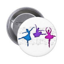 Ballet Day Ballerinas Buttons