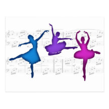 Ballet Day Ballerinas Postcard