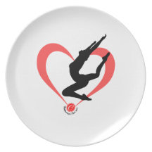 Ballet Leap Heart Design Party Plate