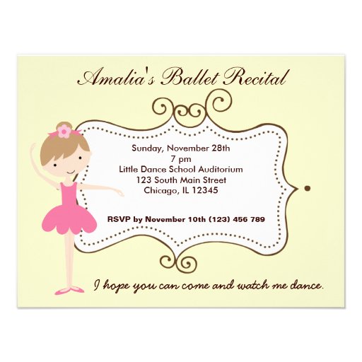 Ballet Recital Announcements