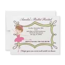 Ballet Recital Personalized Announcement