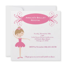 Ballet Recital Custom Invitations