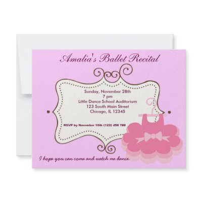 Ballet Recital Custom Invitations by graphicdesign