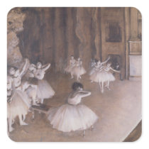 Ballet Rehearsal on the Stage, 1874 Square Stickers