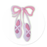 Ballet Slippers Round Stickers