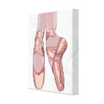 Ballet Slippers Toe Shoes Canvas Print