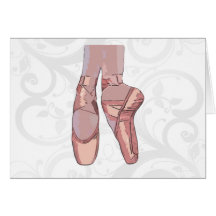 Ballet Slippers Toe Shoes Cards