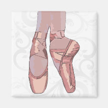 Ballet Slippers Toe Shoes Fridge Magnets