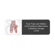 Ballet Slippers Toe Shoes Custom Return Address Labels