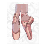 Ballet Slippers Toe Shoes Postcards