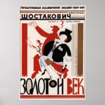 Ballet soviétique "âge d'or" 1982 de l'URSS Affiche
