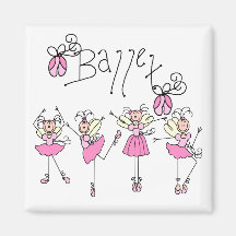 Ballet T-shirts and Gifts Fridge Magnets