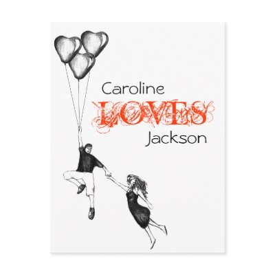 Ballloons and Love Post Cards by mutatedRainbow