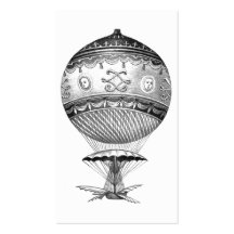 Ballon à air chaud de Steampunk Modèle De Carte De Visite
