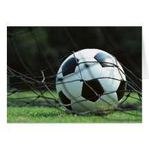 Ballon de football 3 carte de vœux