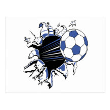 Ballon de football carte postale