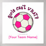 Ballon de football dans le rose affiches
