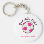 Ballon de football dans le rose porte-clefs