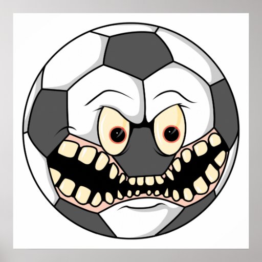 ballon de football fâché affiche