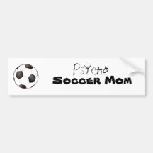 ballon de football, psychopathe, maman du football adhésifs pour voiture