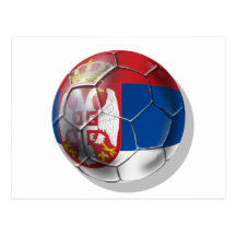 Ballon de football serbe pour tous les amants de S Carte Postale