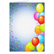 ballon de joyeux anniversaire carte de vœux