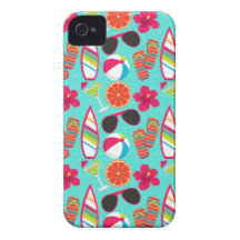 Ballon de plage Teal de lunettes de soleil de basc Coque Case-Mate iPhone 4