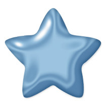 Ballon Star Blue Sticker