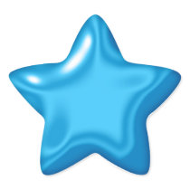 Ballon Star Blue Sticker