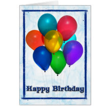 Ballons d'anniversaire cartes de vœux