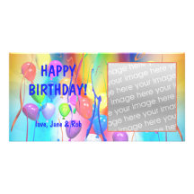 Ballons de joyeux anniversaire photocartes personnalisées