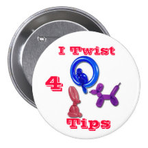 balloon_animals, I Twist, 4, Tips Pinback Buttons