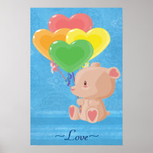Balloon Bear Poster