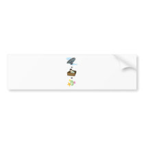 Balloon + Boy Hiding in Box = $$ Stardom $$ Bumper Sticker