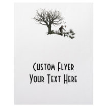 Balloon Clown Old Tree & Black Birds Original