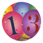 Balloon Decorations for 13th birthday Stickers
