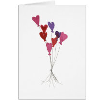 Balloon Hearts Card