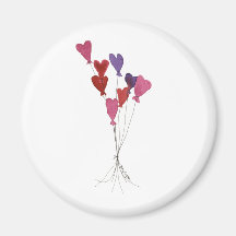 Balloon Hearts Magnet
