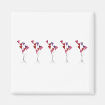 Balloon Hearts Magnet