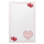 Balloon Hearts with Little Hearts Custom Stationery