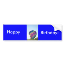 Balloon Sun burst Happy Birthday! Bumper Sticker