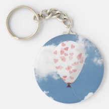 Balloon with hearts key chain