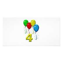 balloons 04 years photo greeting card